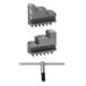 BISON 3-Bakket Centrerpatron Ø400 mm-Støbejern-DIN 6350-Montering på bagsiden (cylindrisk holder)-3204-400